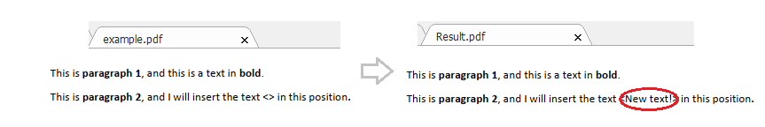 Insert Text to PDF